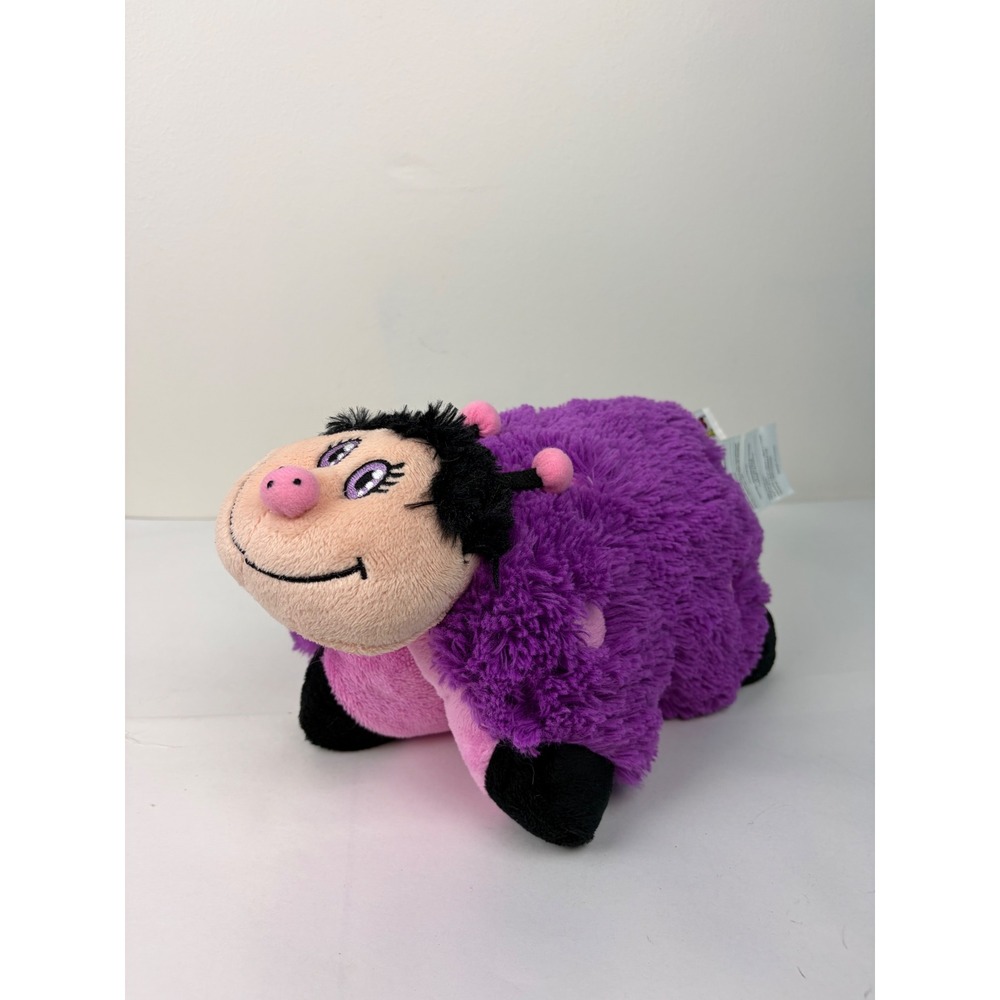 Pillow Pets Pee-Wees Plush 11" Mini Purple Dreamy Ladybug Pink Love Bug